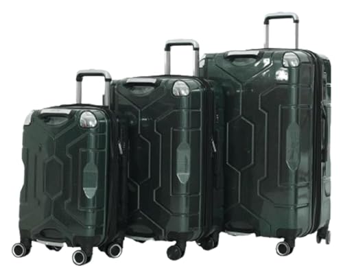 NICRX Koffer 1-teiliges Gepäckset, Koffer mit großem Fassungsvermögen, 1-Gang-Verstellbarer Teleskop-Trolley, Handgepäck, Zollkoffer Reisekoffer(Green,20in) von NICRX