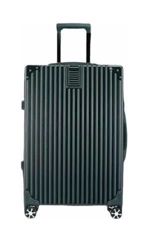 NICRX Koffer Koffer mit Rädern mit Fingerabdruck-Passwortschloss, Gepäck, tragbare USB-Notstromversorgung, praktisches Handgepäck Reisekoffer(Green,37 * 22 * 55CM) von NICRX