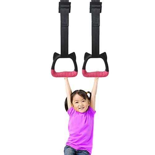 NIDONE Pull-Up-Ringe Fitness Kinder Kinder Gymnastik Heben Ringe Home Fitnesstrainer mit Trägern sicher tragende 200 kg von NIDONE