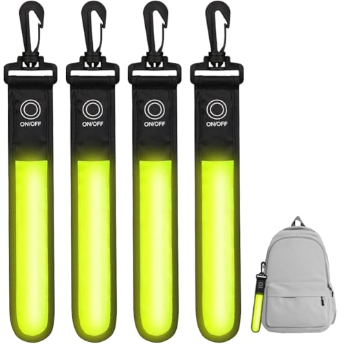 4 Stück LED Blinklicht Reflektierende Anhänger, Reflektierende Lichtband Reflektor Anhänger, Helle Sicherheit für Die Nacht, LED Kinder Sicherheitslicht, LED Leuchtband für Schulranzen, Rucksack 4 Stück LED Blinklicht Reflektierende Anhänger, Reflektierende Lichtband Reflektor Anhänger, Helle Sicherheit für Die Nacht, LED Kinder Sicherheitslicht, LED Leuchtband für Schulranzen, Rucksack von NIEEKRUN