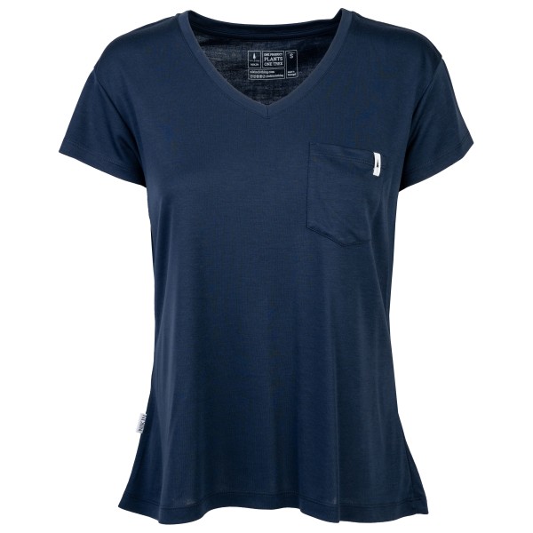 NIKIN - Women's Treeshirt Pocket V-Neck - T-Shirt Gr S blau von NIKIN