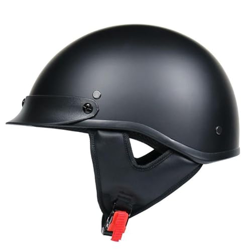 NIKSHI Motorrad Halbhelme Gehirn Kappe Halbschale Jet Helm Scooter Helm Retro Helme Motorrad Halbhelm Männer und Frauen Erwachsene für Cruiser Chopper Biker Moped ECE Zulassung,#2-M(55-56CM) von NIKSHI