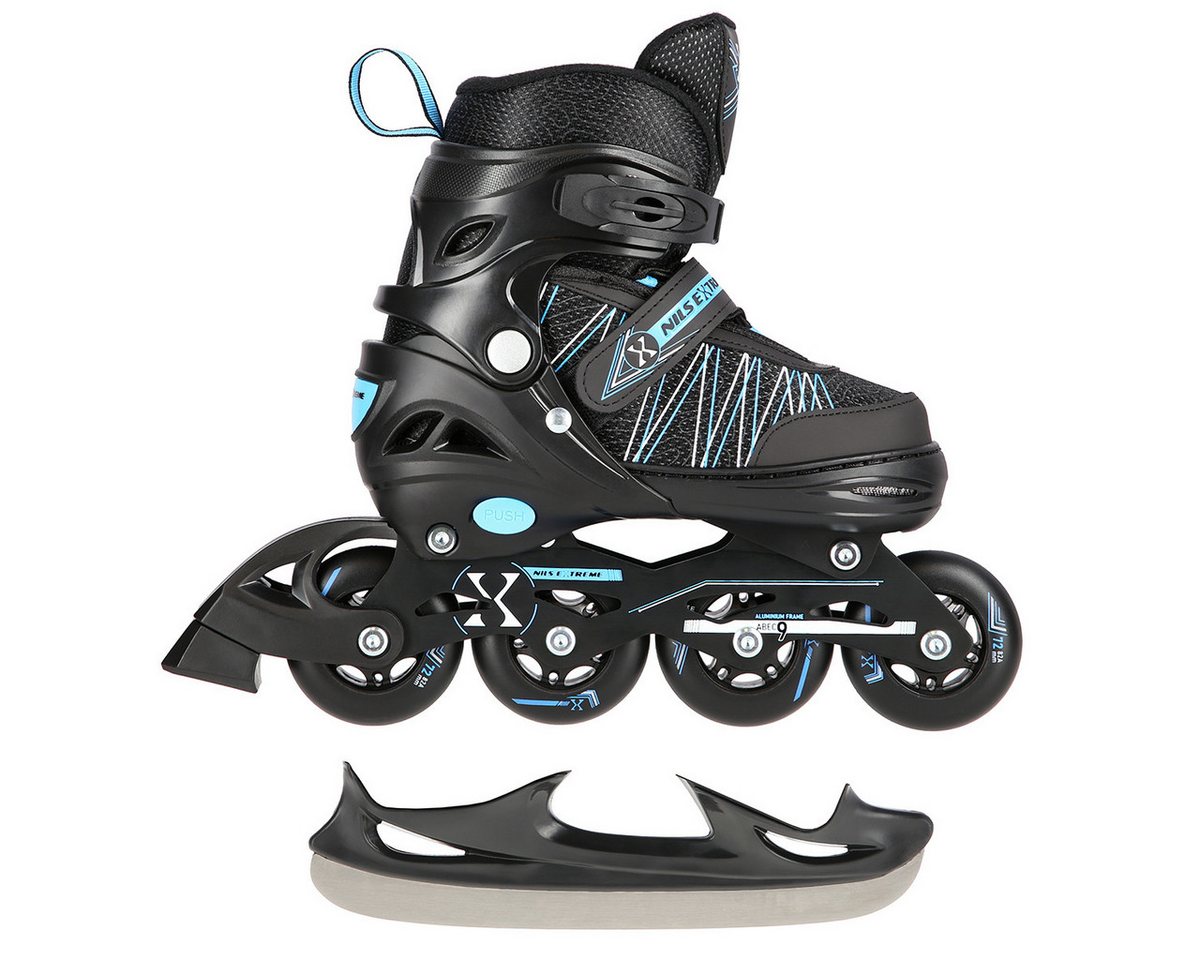 NILS EXTREME Inlineskates 2-IN-1 Inliner Schlittschuhe Rollschuhe Eishockey wechselbare Kufen, Verstellbare Größe NILS EXTREME Inlineskates 2-IN-1 Inliner Schlittschuhe Rollschuhe Eishockey wechselbare Kufen, Verstellbare Größe von NILS EXTREME