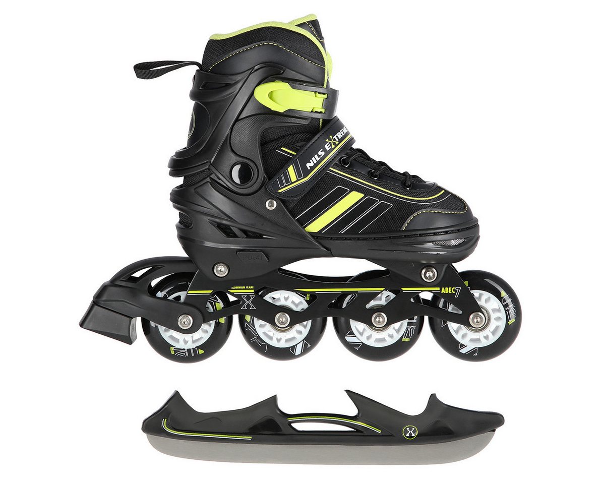 NILS EXTREME Inlineskates 2-IN-1 Inliner Schlittschuhe Rollschuhe wechselbare Kufen, Verstellbare Größe & verstellbare Rollen NILS EXTREME Inlineskates 2-IN-1 Inliner Schlittschuhe Rollschuhe wechselbare Kufen, Verstellbare Größe & verstellbare Rollen von NILS EXTREME