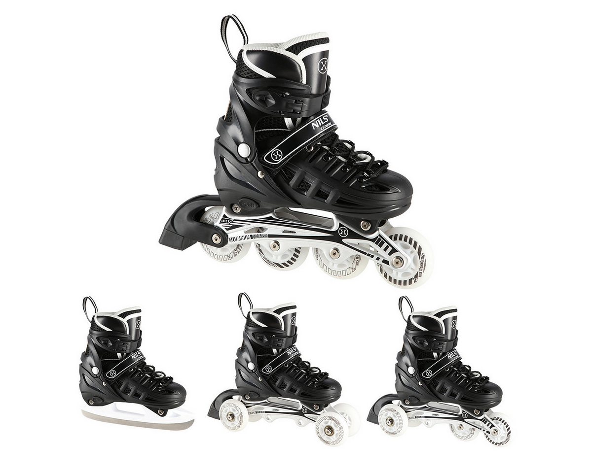 NILS EXTREME Inlineskates 4-IN-1 Inliner LED Schlittschuhe Rollschuhe wechselbare Kufen, Verstellbare Größe & leuchtende Rollen NILS EXTREME Inlineskates 4-IN-1 Inliner LED Schlittschuhe Rollschuhe wechselbare Kufen, Verstellbare Größe & leuchtende Rollen von NILS EXTREME