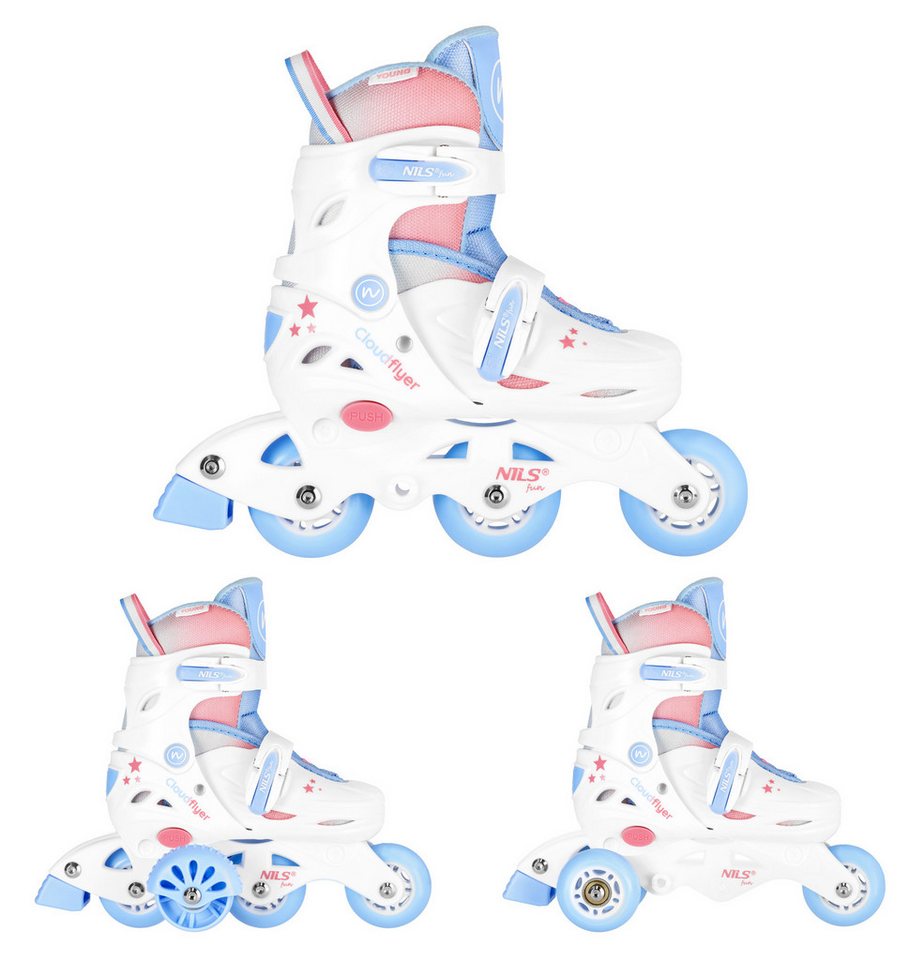 NILS FUN Inlineskates 3 in 1 verstellbare Inliner für Kinder mit Stützen Größen 26-33, Kinderinliner NILS FUN Inlineskates 3 in 1 verstellbare Inliner für Kinder mit Stützen Größen 26-33, Kinderinliner von NILS FUN