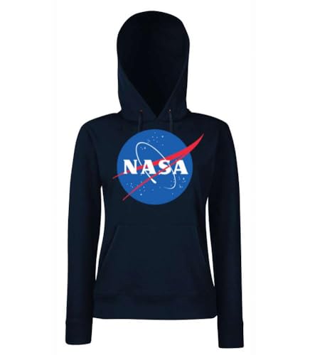 Damen Hoodie Pullover mit NASA Logo - Navyblau S von NIMAMA