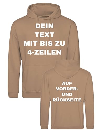 Herren Hoodie Bedrucken Lassen - Mit Wunschtext personalisiert - Kapuzenpullover als Geschenk für Männer selbst gestalten - Nude S Herren Hoodie Bedrucken Lassen - Mit Wunschtext personalisiert - Kapuzenpullover als Geschenk für Männer selbst gestalten - Nude S von NIMAMA