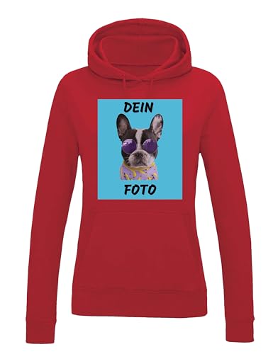 NIMAMA Damen Hoodie Bedrucken Lassen - Mit Wunschfoto personalisiert - Kapuzenpullover als Geschenk für Damen selbst gestalten - Rot M NIMAMA Damen Hoodie Bedrucken Lassen - Mit Wunschfoto personalisiert - Kapuzenpullover als Geschenk für Damen selbst gestalten - Rot M von NIMAMA