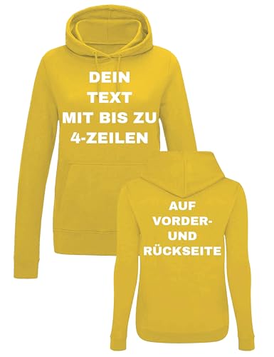 NIMAMA Damen Hoodie Bedrucken Lassen - Mit Wunschtext personalisiert - Kapuzenpullover als Geschenk für Damen selbst gestalten - Gold L NIMAMA Damen Hoodie Bedrucken Lassen - Mit Wunschtext personalisiert - Kapuzenpullover als Geschenk für Damen selbst gestalten - Gold L von NIMAMA