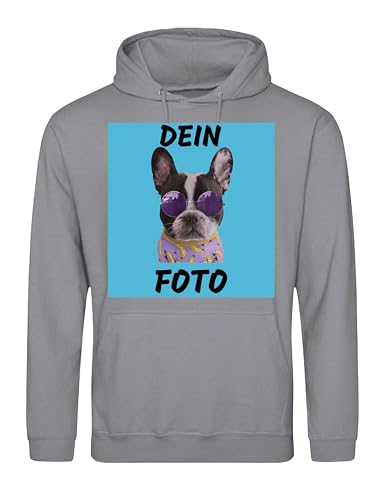 NIMAMA Herren Hoodie Bedrucken Lassen - Mit Wunschfoto personalisiert - Kapuzenpullover als Geschenk für Männer selbst gestalten - Graumeliert M NIMAMA Herren Hoodie Bedrucken Lassen - Mit Wunschfoto personalisiert - Kapuzenpullover als Geschenk für Männer selbst gestalten - Graumeliert M von NIMAMA