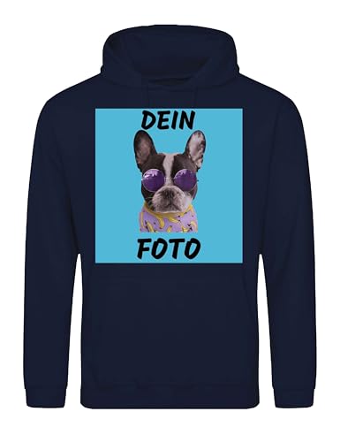 NIMAMA Herren Hoodie Bedrucken Lassen - Mit Wunschfoto personalisiert - Kapuzenpullover als Geschenk für Männer selbst gestalten - Navyblau XL NIMAMA Herren Hoodie Bedrucken Lassen - Mit Wunschfoto personalisiert - Kapuzenpullover als Geschenk für Männer selbst gestalten - Navyblau XL von NIMAMA