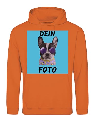 NIMAMA Herren Hoodie Bedrucken Lassen - Mit Wunschfoto personalisiert - Kapuzenpullover als Geschenk für Männer selbst gestalten - Orange M NIMAMA Herren Hoodie Bedrucken Lassen - Mit Wunschfoto personalisiert - Kapuzenpullover als Geschenk für Männer selbst gestalten - Orange M von NIMAMA