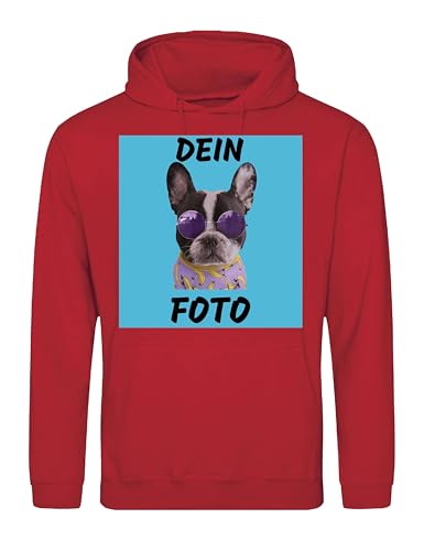 NIMAMA Herren Hoodie Bedrucken Lassen - Mit Wunschfoto personalisiert - Kapuzenpullover als Geschenk für Männer selbst gestalten - Rot L NIMAMA Herren Hoodie Bedrucken Lassen - Mit Wunschfoto personalisiert - Kapuzenpullover als Geschenk für Männer selbst gestalten - Rot L von NIMAMA