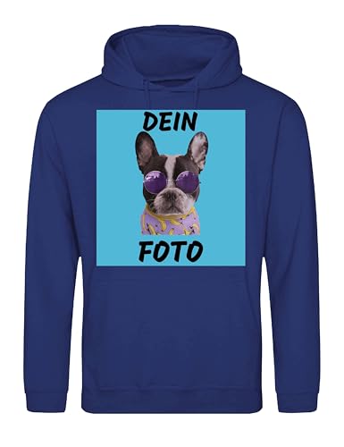 NIMAMA Herren Hoodie Bedrucken Lassen - Mit Wunschfoto personalisiert - Kapuzenpullover als Geschenk für Männer selbst gestalten - Royalblau L NIMAMA Herren Hoodie Bedrucken Lassen - Mit Wunschfoto personalisiert - Kapuzenpullover als Geschenk für Männer selbst gestalten - Royalblau L von NIMAMA