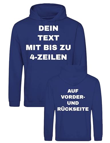 NIMAMA Herren Hoodie Bedrucken Lassen - Mit Wunschtext personalisiert - Kapuzenpullover als Geschenk für Männer selbst gestalten - Royalblau XL NIMAMA Herren Hoodie Bedrucken Lassen - Mit Wunschtext personalisiert - Kapuzenpullover als Geschenk für Männer selbst gestalten - Royalblau XL von NIMAMA