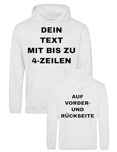 NIMAMA Herren Hoodie Bedrucken Lassen - Mit Wunschtext personalisiert - Kapuzenpullover als Geschenk für Männer selbst gestalten - Weiß M NIMAMA Herren Hoodie Bedrucken Lassen - Mit Wunschtext personalisiert - Kapuzenpullover als Geschenk für Männer selbst gestalten - Weiß M von NIMAMA