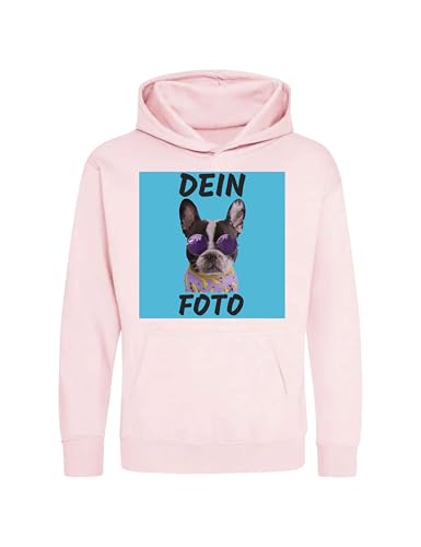 NIMAMA Kinder Hoodie Bedrucken Lassen - Mit Wunschfoto personalisiert - Kapuzenpullover als Geschenk für Jungen und Mädchen selbst gestalten - Baby Rosa 9-11 Jahre NIMAMA Kinder Hoodie Bedrucken Lassen - Mit Wunschfoto personalisiert - Kapuzenpullover als Geschenk für Jungen und Mädchen selbst gestalten - Baby Rosa 9-11 Jahre von NIMAMA