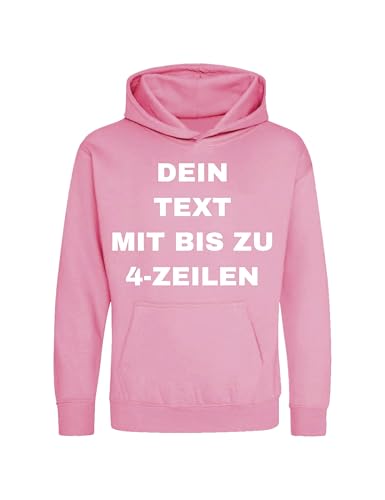 NIMAMA Kinder Hoodie Bedrucken Lassen - Mit Wunschtext personalisiert - Kapuzenpullover als Geschenk für Jungen und Mädchen selbst gestalten - Pink 7-8 Jahre NIMAMA Kinder Hoodie Bedrucken Lassen - Mit Wunschtext personalisiert - Kapuzenpullover als Geschenk für Jungen und Mädchen selbst gestalten - Pink 7-8 Jahre von NIMAMA