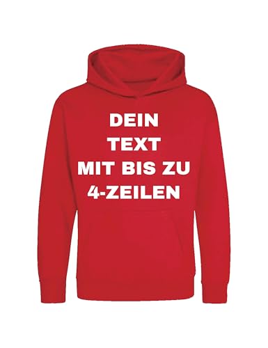 NIMAMA Kinder Hoodie Bedrucken Lassen - Mit Wunschtext personalisiert - Kapuzenpullover als Geschenk für Jungen und Mädchen selbst gestalten - Rot 3-4 Jahre NIMAMA Kinder Hoodie Bedrucken Lassen - Mit Wunschtext personalisiert - Kapuzenpullover als Geschenk für Jungen und Mädchen selbst gestalten - Rot 3-4 Jahre von NIMAMA