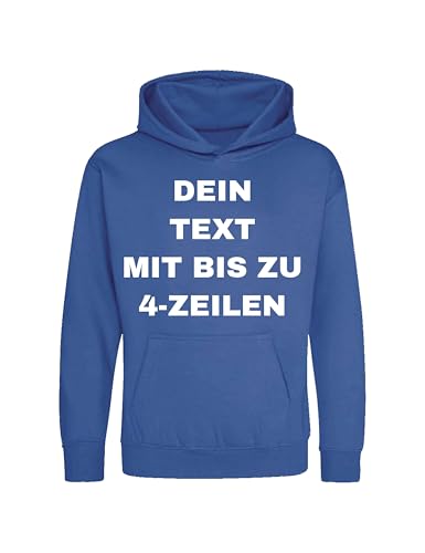 NIMAMA Kinder Hoodie Bedrucken Lassen - Mit Wunschtext personalisiert - Kapuzenpullover als Geschenk für Jungen und Mädchen selbst gestalten - Royalblau 12-13 Jahre NIMAMA Kinder Hoodie Bedrucken Lassen - Mit Wunschtext personalisiert - Kapuzenpullover als Geschenk für Jungen und Mädchen selbst gestalten - Royalblau 12-13 Jahre von NIMAMA