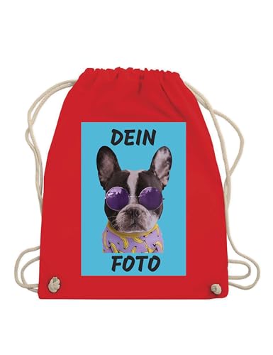 NIMAMA Turnbeutel Baumwollbeutel Bedrucken Lassen - Mit Wunschfoto personalisiert - Einkaufstasche als Geschenk für Damen und Herren selbst gestalten - Rot NIMAMA Turnbeutel Baumwollbeutel Bedrucken Lassen - Mit Wunschfoto personalisiert - Einkaufstasche als Geschenk für Damen und Herren selbst gestalten - Rot von NIMAMA