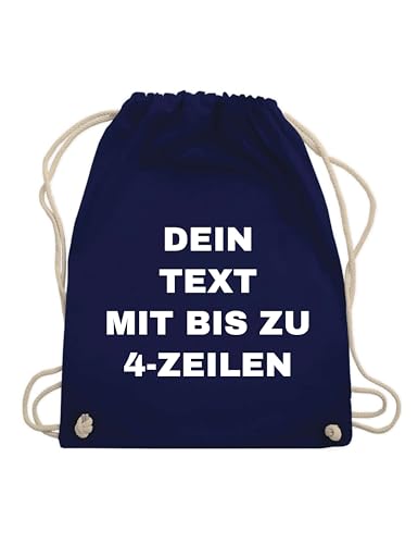 NIMAMA Turnbeutel Baumwollbeutel Bedrucken Lassen - Mit Wunschtext personalisiert - Einkaufstasche als Geschenk für Damen und Herren selbst gestalten - Navyblau NIMAMA Turnbeutel Baumwollbeutel Bedrucken Lassen - Mit Wunschtext personalisiert - Einkaufstasche als Geschenk für Damen und Herren selbst gestalten - Navyblau von NIMAMA