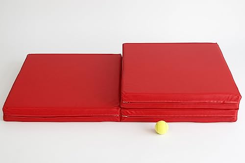 Gymnastikmatte Klappbar 180 x 70 x 8 cm Klappmatte Turnmatte Weichbodenmatte (Rot) von NIRO