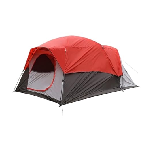 Zelt Doppelschichtiges Zelt for 4–6 Personen, Regensicheres Und Sonnengeschütztes Outdoor-Campingzelt, Einfach Zu Bauendes Familienparkzelt Zelt Im Freien(Red) von NISHISHUAIGE