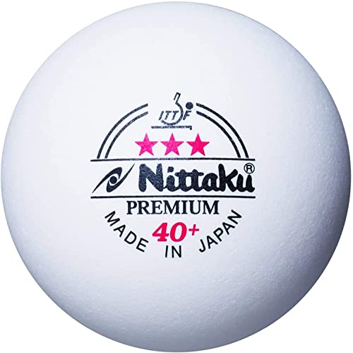 NITTAKU Star Premium 3-Sterne-Tischtennisbälle, Weiß, zutreffend von NITTAKU