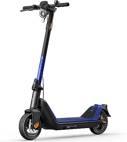 NIU Elektroroller für Erwachsene, 40km Reichweite, 100kg maximale Tragegewicht breiteres Trittbrett und Luftreifen sowie Lenkung, Faltbarer und tragbarer E-Scooter für Berufspendler (KQi3 Sport) von NIU