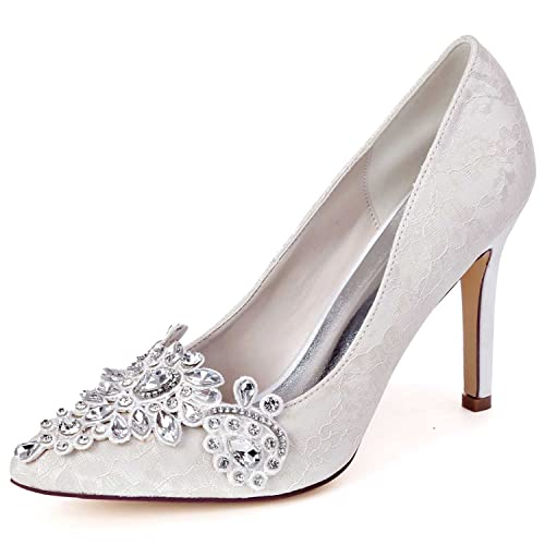 NIUSAIFEI Damen High-Heel Kitten-Heel-Sandalen mit geschlossener Spitze – ideal für Hochzeiten, Brautkleidung, Brautjungfern & besondere Anlässe von NIUSAIFEI