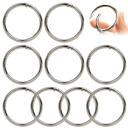 10 Stück Karabiner Rund, Karabinerhaken Rund, Runde Karabiner, Karabinerhaken für Taschen, Schlüsselringe Groß, Karabiner Ring, Großer Schlüsselring, Runde Karabinerhaken 50mm Silber 10 Stück Karabiner Rund, Karabinerhaken Rund, Runde Karabiner, Karabinerhaken für Taschen, Schlüsselringe Groß, Karabiner Ring, Großer Schlüsselring, Runde Karabinerhaken 50mm Silber von NIYATA
