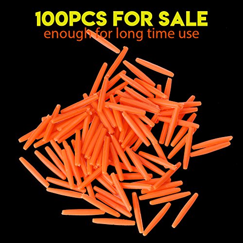 NIZUUONE 100 Stück Langlebige Tear Drop Indicator Angelposen Bobber Tackle Zubehör Orange Gelb 100 Stück Leichtes, Auffälliges, Nützliches Werkzeug Kurzsichtiger (ORANGE) von NIZUUONE