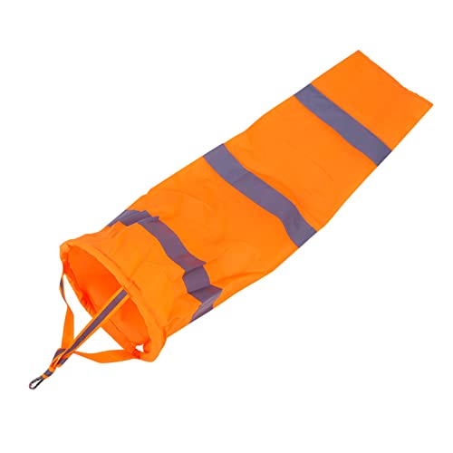 Polyester-Windsack, Outdoor-Windmessungs-Sockentasche mit Reflektierendem Gürtel, Flughafen-Rip-Stop, Orangefarbene Reflektierende Gürtel, 76,2 cm, für Wetterstation von NIZUUONE
