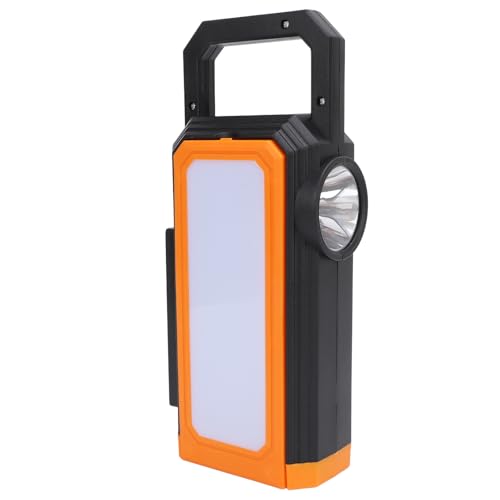 Solar-Camping-Laterne, Hohe Helligkeit, Multifunktionales Zeltlicht, Notfall-Outdoor-Aktivitäten, Camping-Lampe, ABS-Lithium-Batterie, 1500 MAh, Schwarz (ORANGE) von NIZUUONE