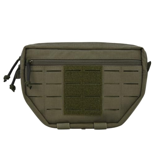 NKBSDKM Multifunktionale Aufbewahrungstasche Nylon Weste Tasche Hüfttaschen Camping Jagd Zubehör Tasche Dunkelgrün von NKBSDKM