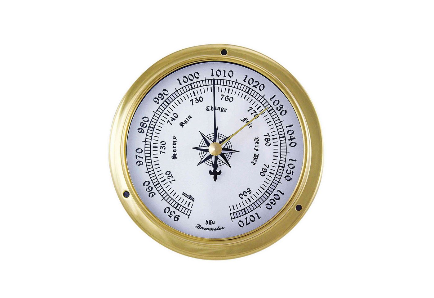NKlaus Dekofigur Barometer aus Messing 11,5x9x3,4cm Nautische Deko, Made in Germany NKlaus Dekofigur Barometer aus Messing 11,5x9x3,4cm Nautische Deko, Made in Germany von NKlaus