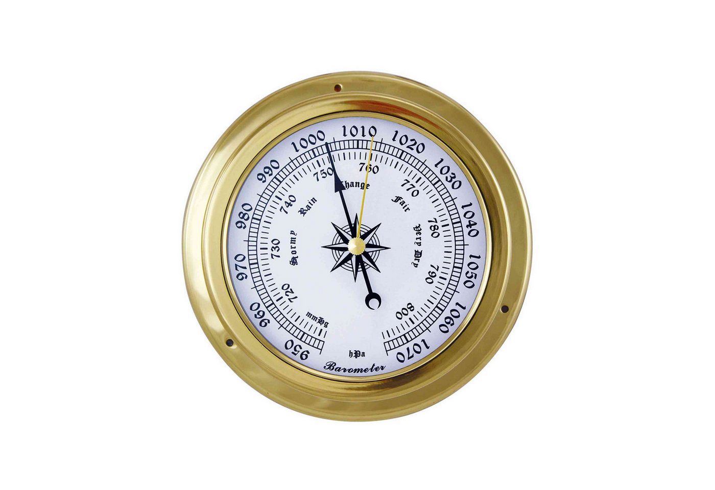 NKlaus Dekofigur Barometer aus Messing, 14,5x10x4,2cm – Stilvolle nautische Retro-Dekor, Made in Germany NKlaus Dekofigur Barometer aus Messing, 14,5x10x4,2cm – Stilvolle nautische Retro-Dekor, Made in Germany von NKlaus