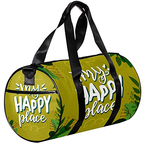 Sporttasche, kleine Reisetasche, Sporttasche für Yoga, My Happy Place, Outdoor-Fitnesstasche, Handgepäcktasche von NLWQEKV