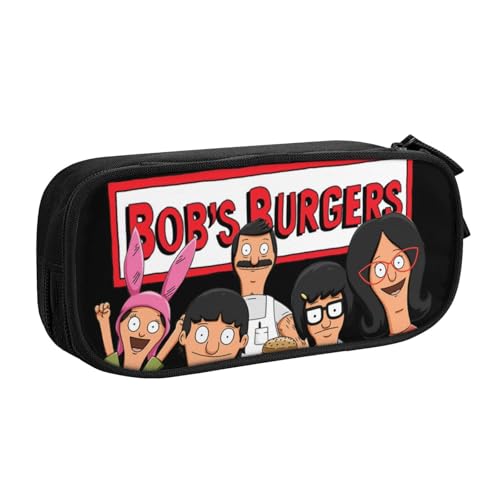 Federmäppchen mit Cartoon-Schinken-Burger von Bob'S Family für Jungen und Mädchen, große Kapazität, für Schule, Büro, Schreibwaren, Organizer, Bleistifttasche, Reißverschluss, für Kinder, Teenager, Er von NNNXOOCN