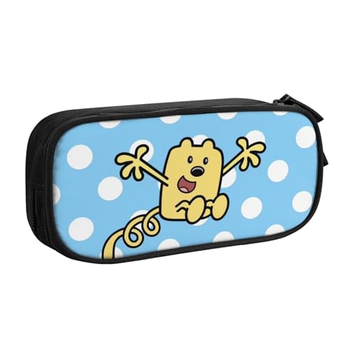 Wow! Wow! Cartoon Wu-Bb-Zy! Federmäppchen mit Reißverschluss, Federmäppchen, Stifttasche, tragbare Tragetasche, Stiftetasche, Cartoon-Schreibtisch-Organizer mit Reißverschluss für Kinder, Schul- und B von NNNXOOCN