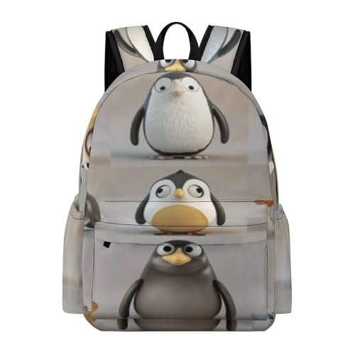 Niedlicher Kleiner Pinguin-Schulranzen, Kawaii Pinguin, Kindergarten-Schulranzen,Grundschulranzen,geeignet für Schule und Reise (6) von NNSECS