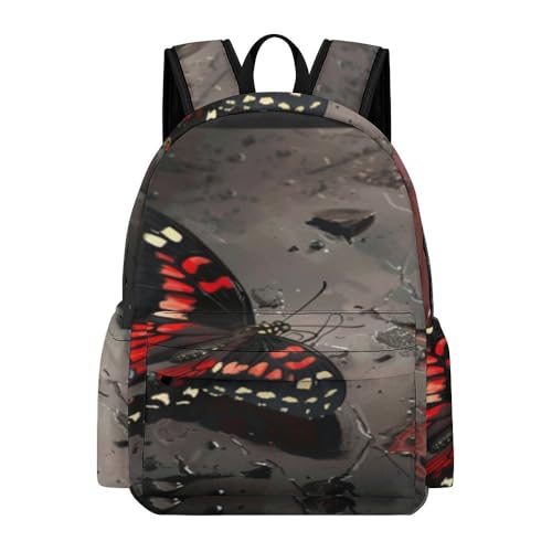 Teenager Rucksack TierLibellenss Schultasche Für Erwachsener Teenager Kinder,Schule Kinder Rucksack Grosse Kapazität Büchertasche Lässiger Tagesrucksack (9) von NNSECS