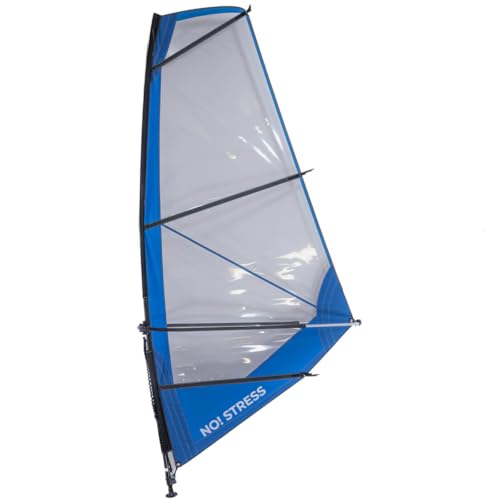 No Stress Windsup Rig 5m² I Kompaktes Windsurf-Rigg Set mit 2-teiligem Epoxy-Mast 400 cm I Verstellbarer Gabelbaum 170-220 cm I Kardangelenk-Mastfuß I Inkl. Transporttasche I Ideal für WindSUP Boards No Stress Windsup Rig 5m² I Kompaktes Windsurf-Rigg Set mit 2-teiligem Epoxy-Mast 400 cm I Verstellbarer Gabelbaum 170-220 cm I Kardangelenk-Mastfuß I Inkl. Transporttasche I Ideal für WindSUP Boards von NO! STRESS