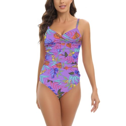 NOAFUNZO Langes Tankini-Set für Damen, dehnbar, rückenfrei, SJL2412 von NOAFUNZO