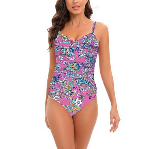 NOAFUNZO Langes Tankini-Set für Damen, dehnbar, rückenfrei, SJL2412 von NOAFUNZO