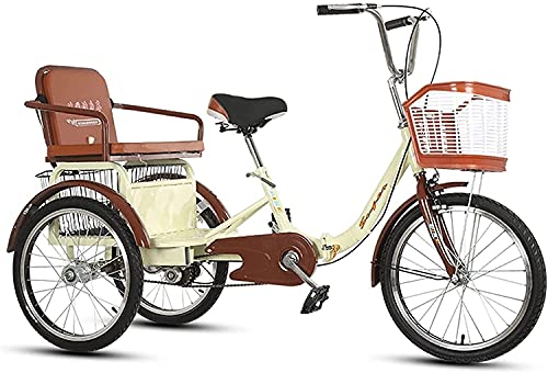 NOALED Erwachsene Dreirad 3 Rad Cruiser Trike Fahrräder, Erwachsene Dreiräder Single Speed für Erwachsene Trikes 20 Zoll 3 Rad Fahrräder Dreirädrige Fahrräder mit Front Rea von NOALED