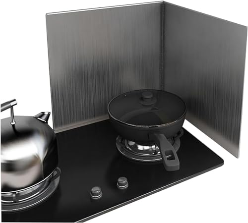 NOALED Faltbare Spritzplatte für Küchenspritzschutz, Ölspritzschutz, Küchenrückwandschutz, Edelstahlrückwand,30 * 40cm von NOALED