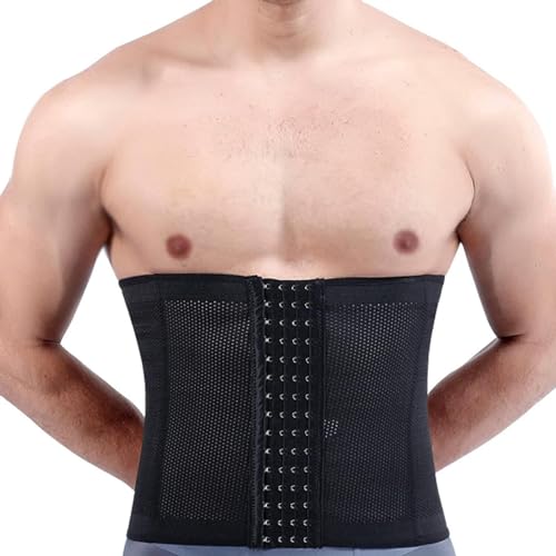 NOALED Taillentrimmer für Herren, Verstellbarer Taillentrainergürtel mit Haken, Workout-Bauchwickelband,3XL,B von NOALED